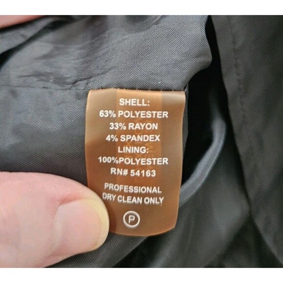 Calvin Klein Black Surplice Sheath Dress With Buckle Size 4 Back Slit - Picture 9 of 9